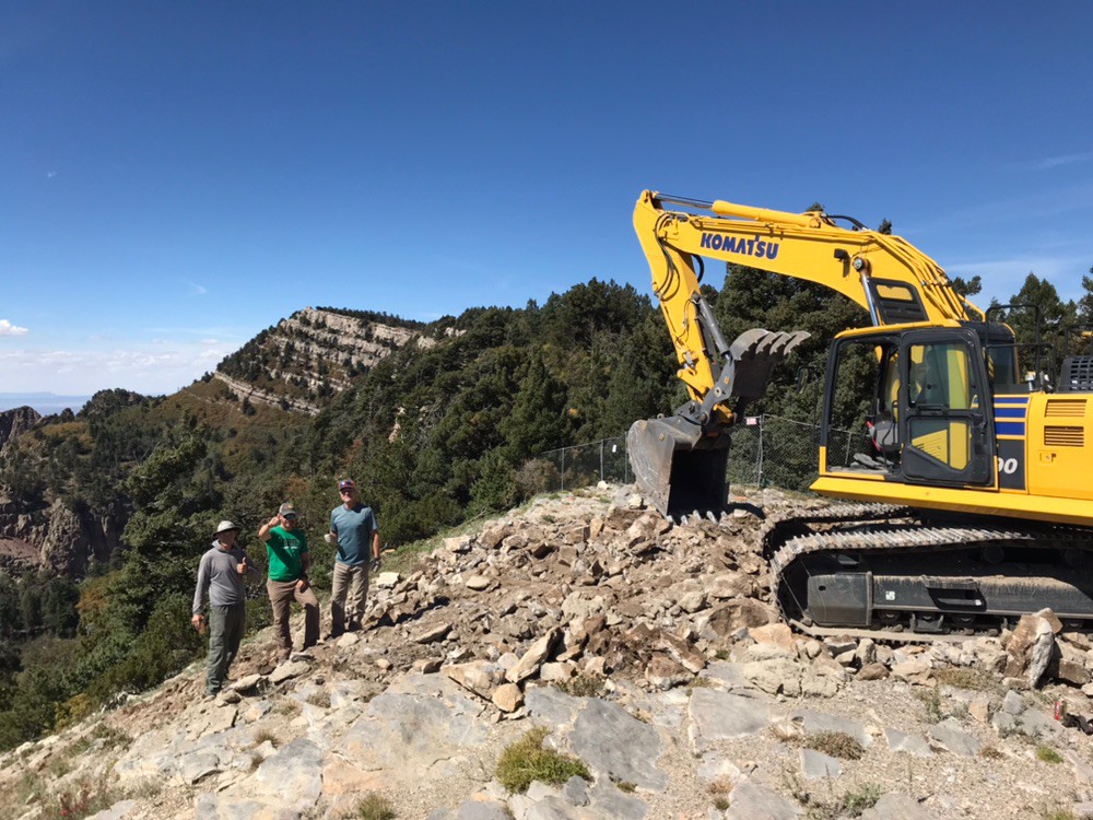 Tractors working on Sandia Peak Launch