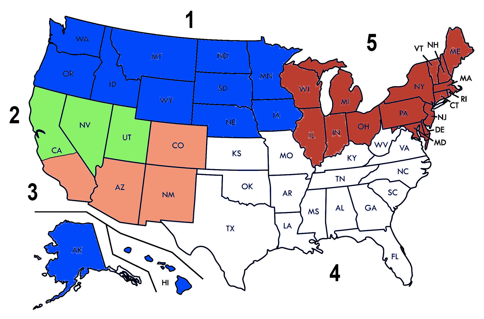 USHPA Regions Map